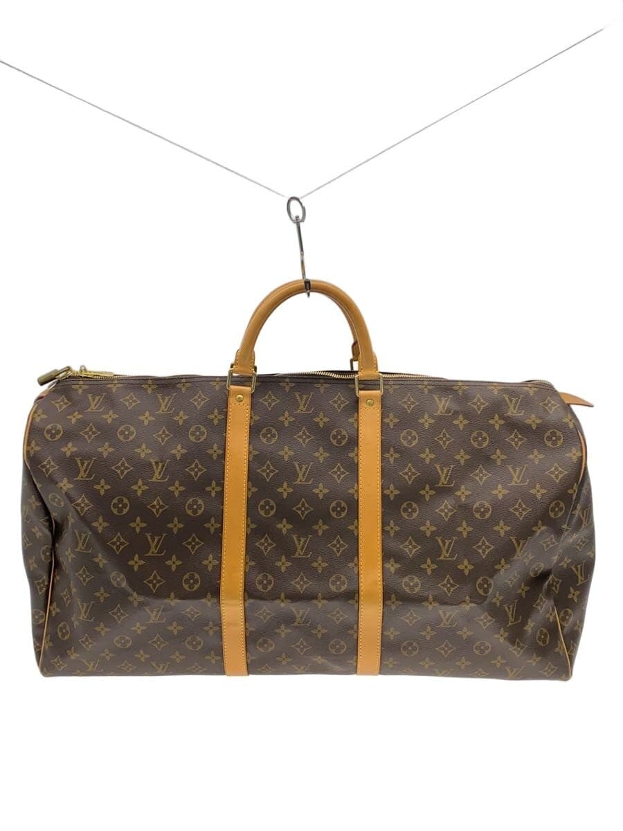 LOUIS VUITTON Keepall Bandouliere 60_Monogram Canvas PVC BRW