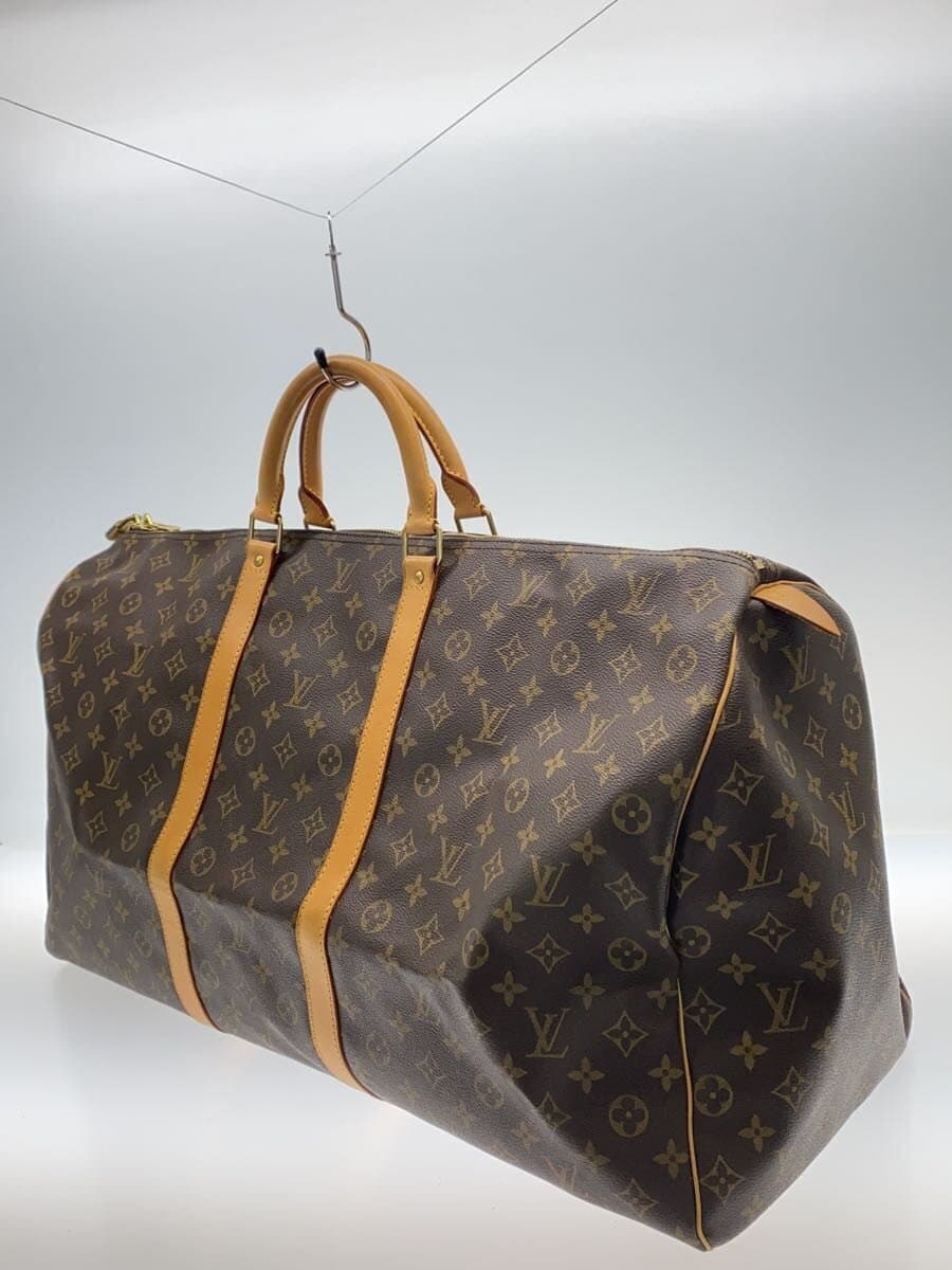 LOUIS VUITTON Keepall Bandouliere 60_Monogram Canvas PVC BRW 2