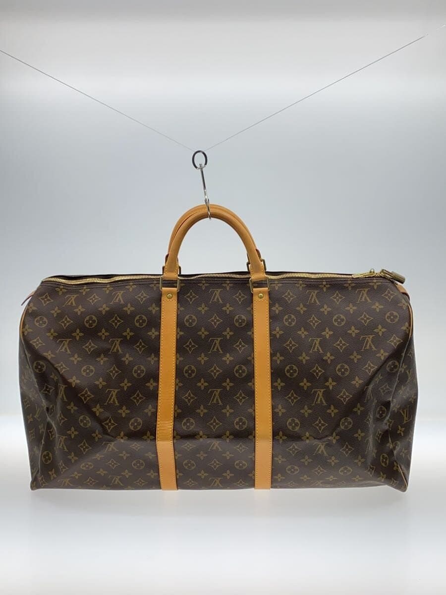 LOUIS VUITTON Keepall Bandouliere 60_Monogram Canvas PVC BRW 3
