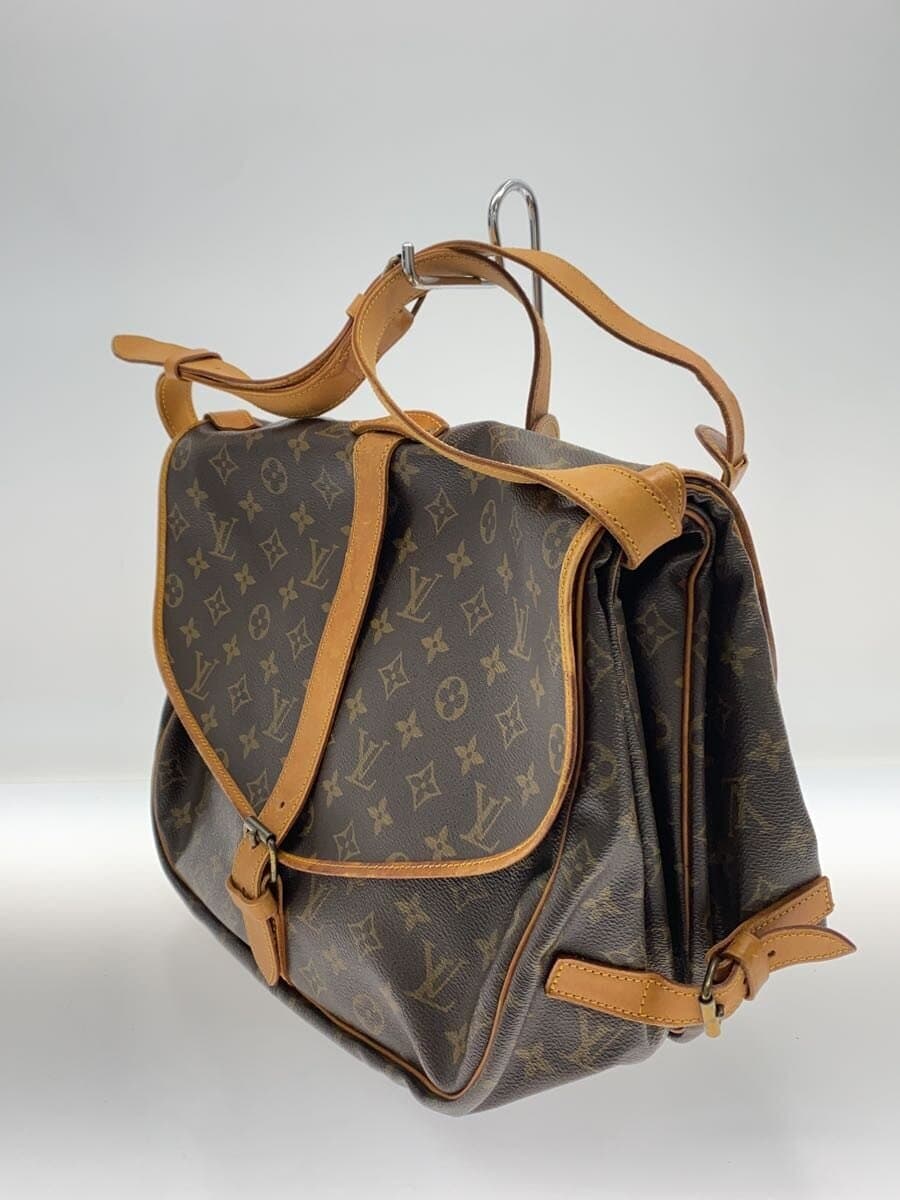 LOUIS VUITTON1)Saumur 35_Monogram Canvas BRW All Over Pattern 2