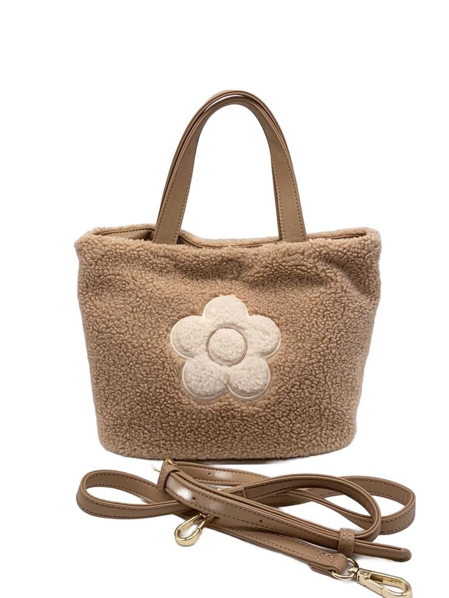 MARY QUANT tote bag -- BEG 225-814074-031-0 Boa reversible 2way