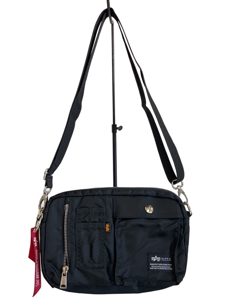 ALPHA INDUSTRIES Shoulder Bag Nylon BLK Solid