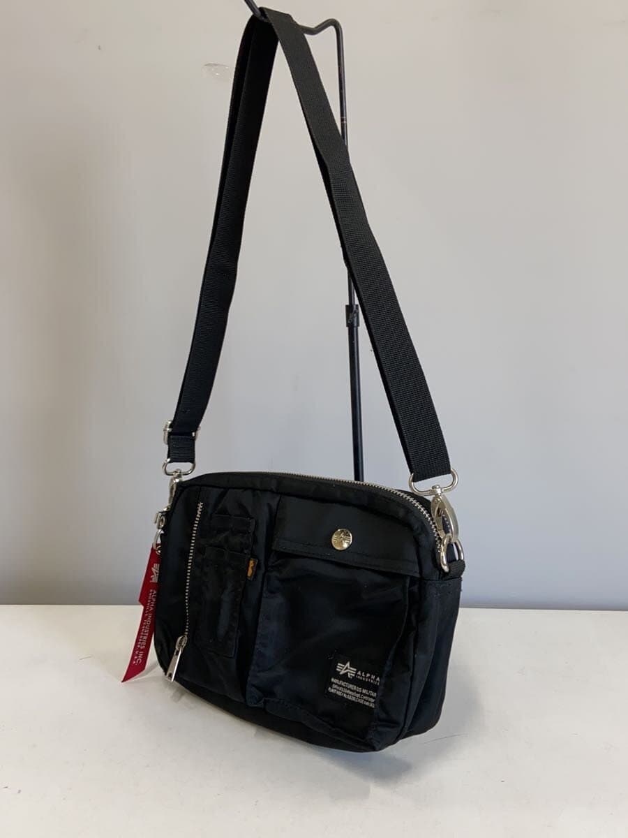ALPHA INDUSTRIES Shoulder Bag Nylon BLK Solid 2