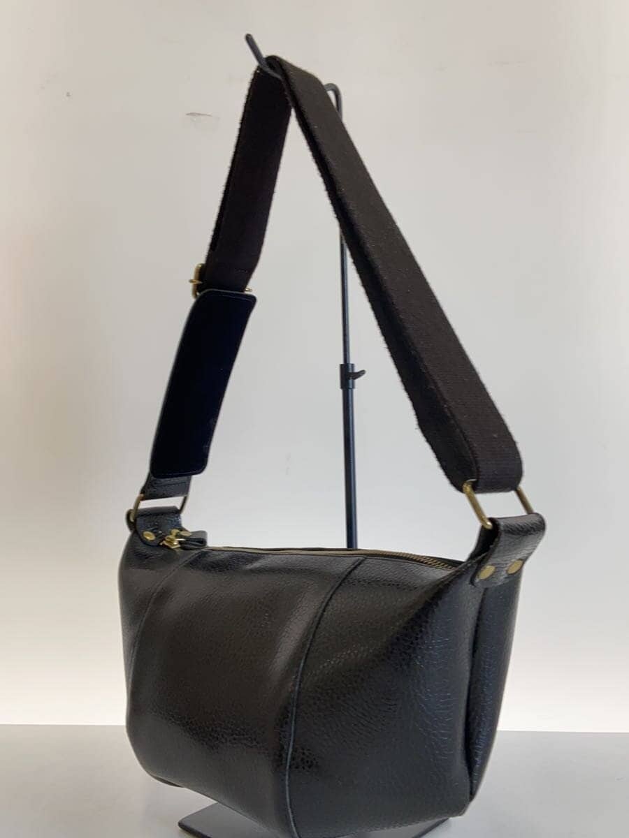ART BROWN shoulder bag leather BLK 2