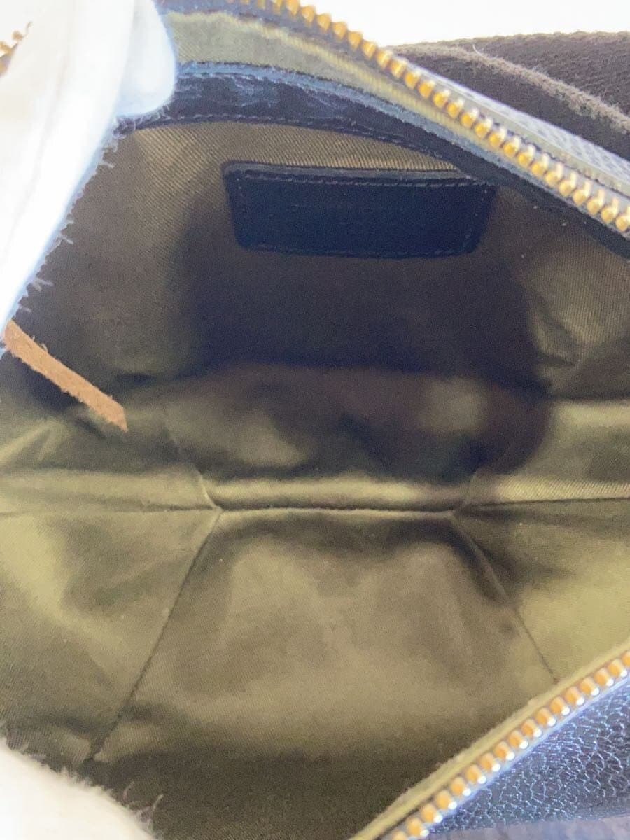 ART BROWN shoulder bag leather BLK 6