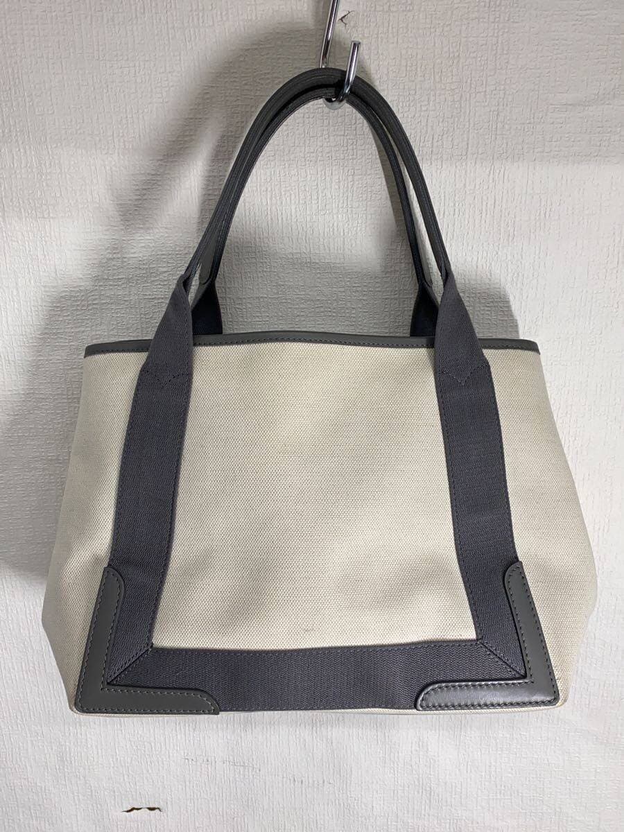 BALENCIAGA Navy Cabas S Tote Bag Travel Carry Canvas BEG Solid 3