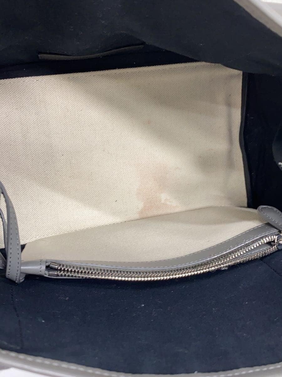 BALENCIAGA Navy Cabas S Tote Bag Travel Carry Canvas BEG Solid 6