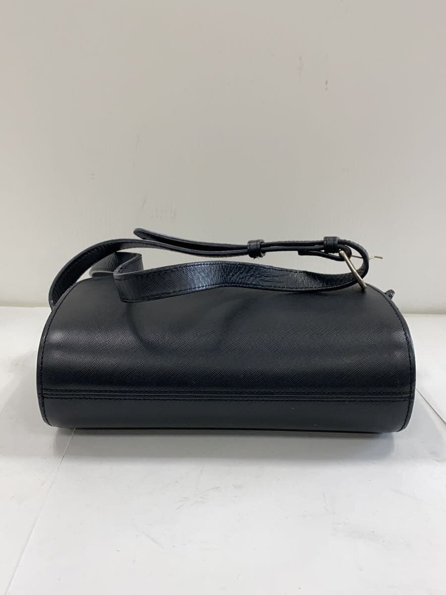 A.P.C. Shoulder Bag Leather BLK Half Moon Double Zip 4