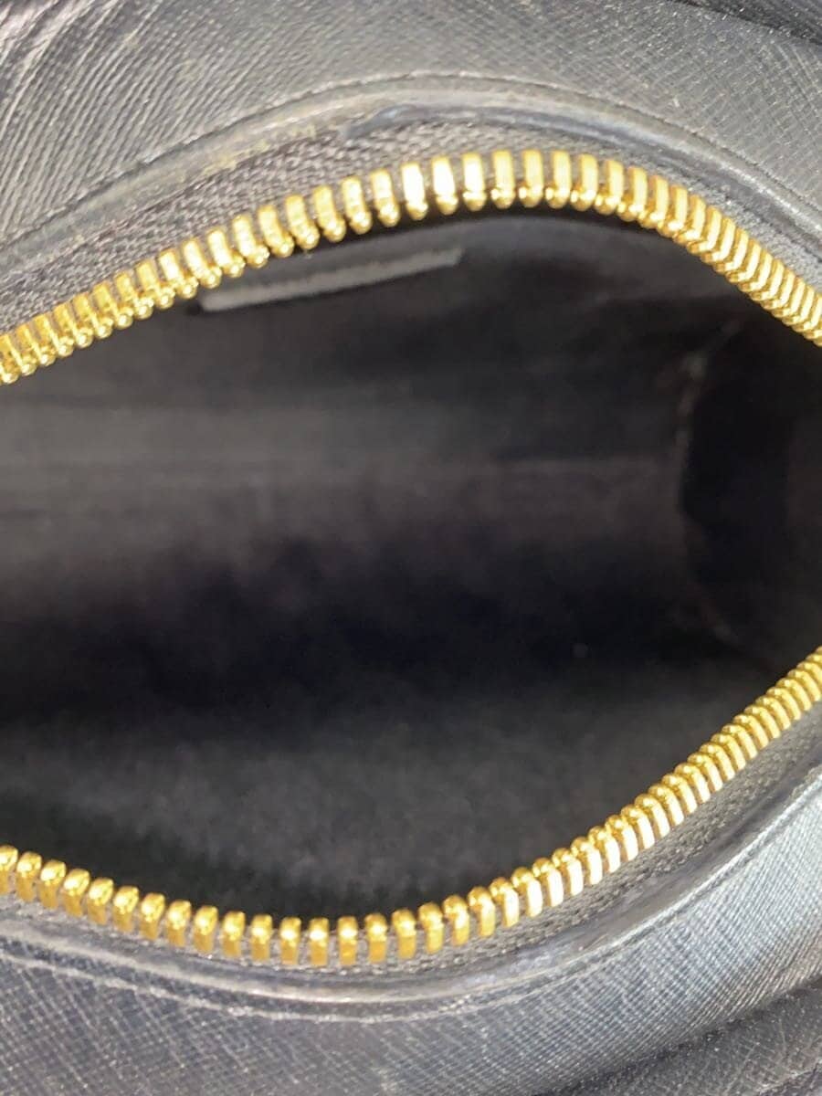 A.P.C. Shoulder Bag Leather BLK Half Moon Double Zip 6