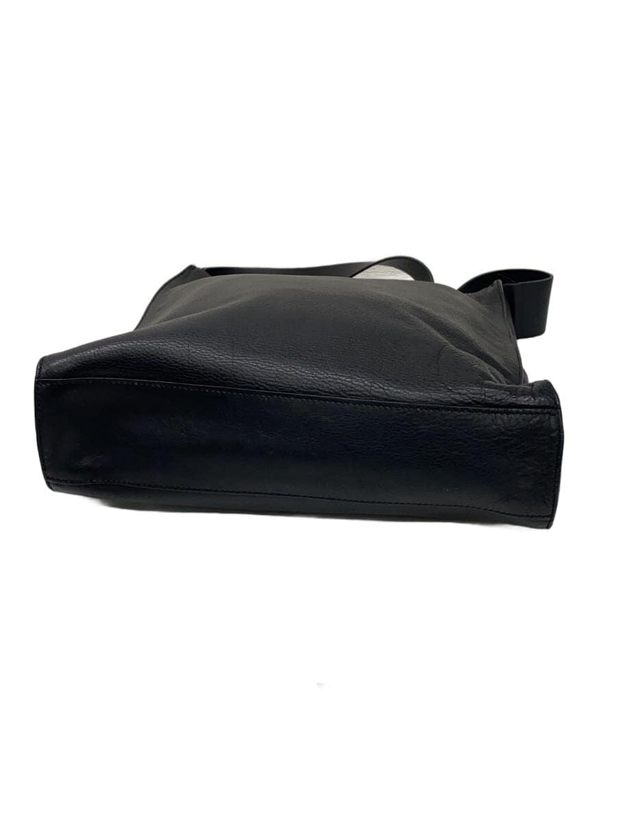 MARGARET HOWELL Shoulder Bag Cowhide BLK Made in Japan 4