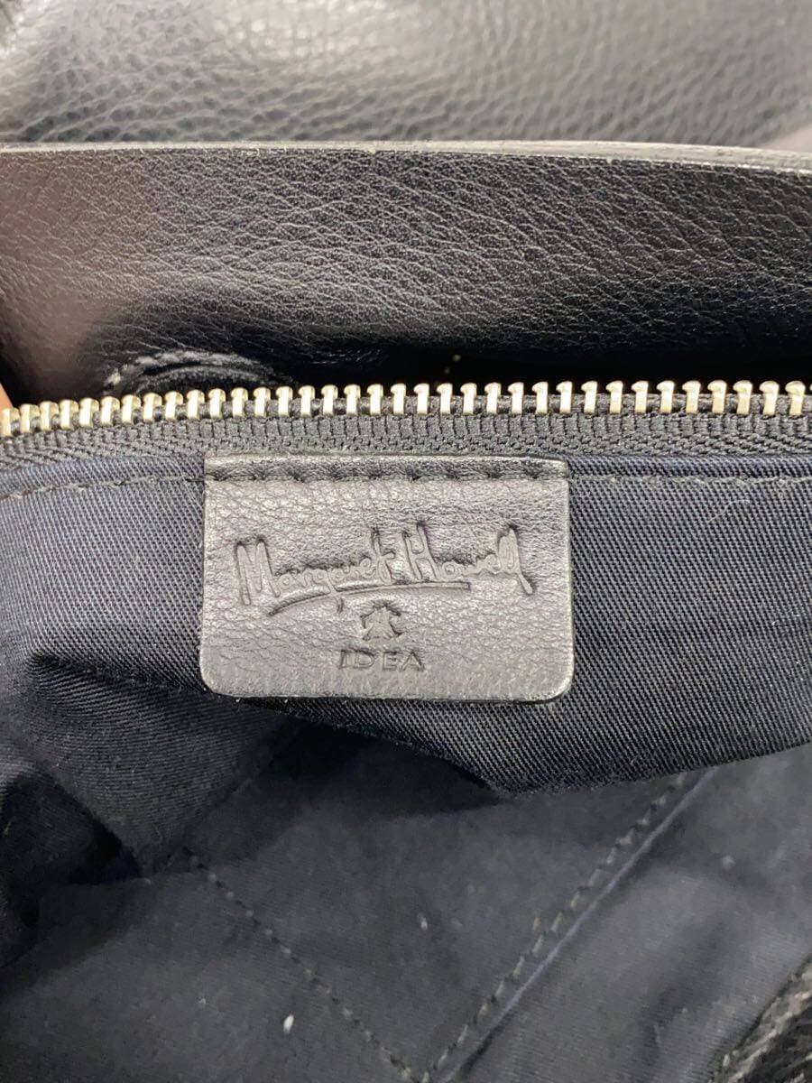 MARGARET HOWELL Shoulder Bag Cowhide BLK Made in Japan 5