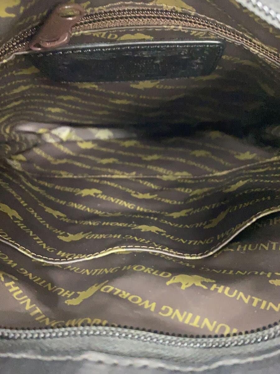 HUNTING WORLD Shoulder Bag Canvas BLK Solid R9684F 6