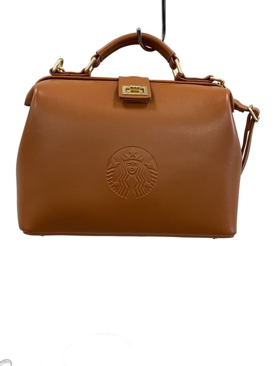 Starbucks Handbag Leather BRW Solid My Customize Journey 2-Way