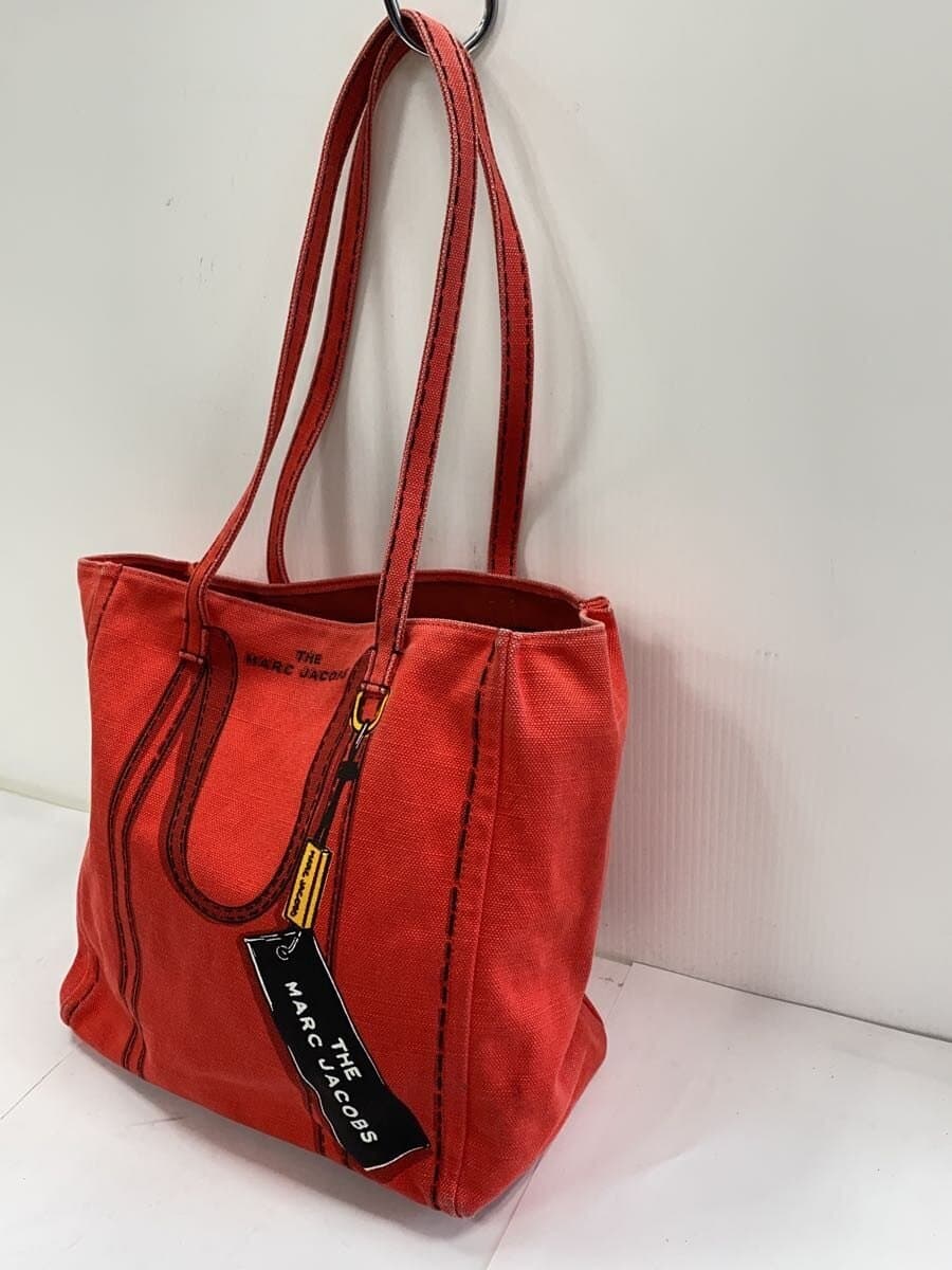 THE MARC JACOBS Tote Bag Canvas RED The Trompe L’Oeli Tag 2