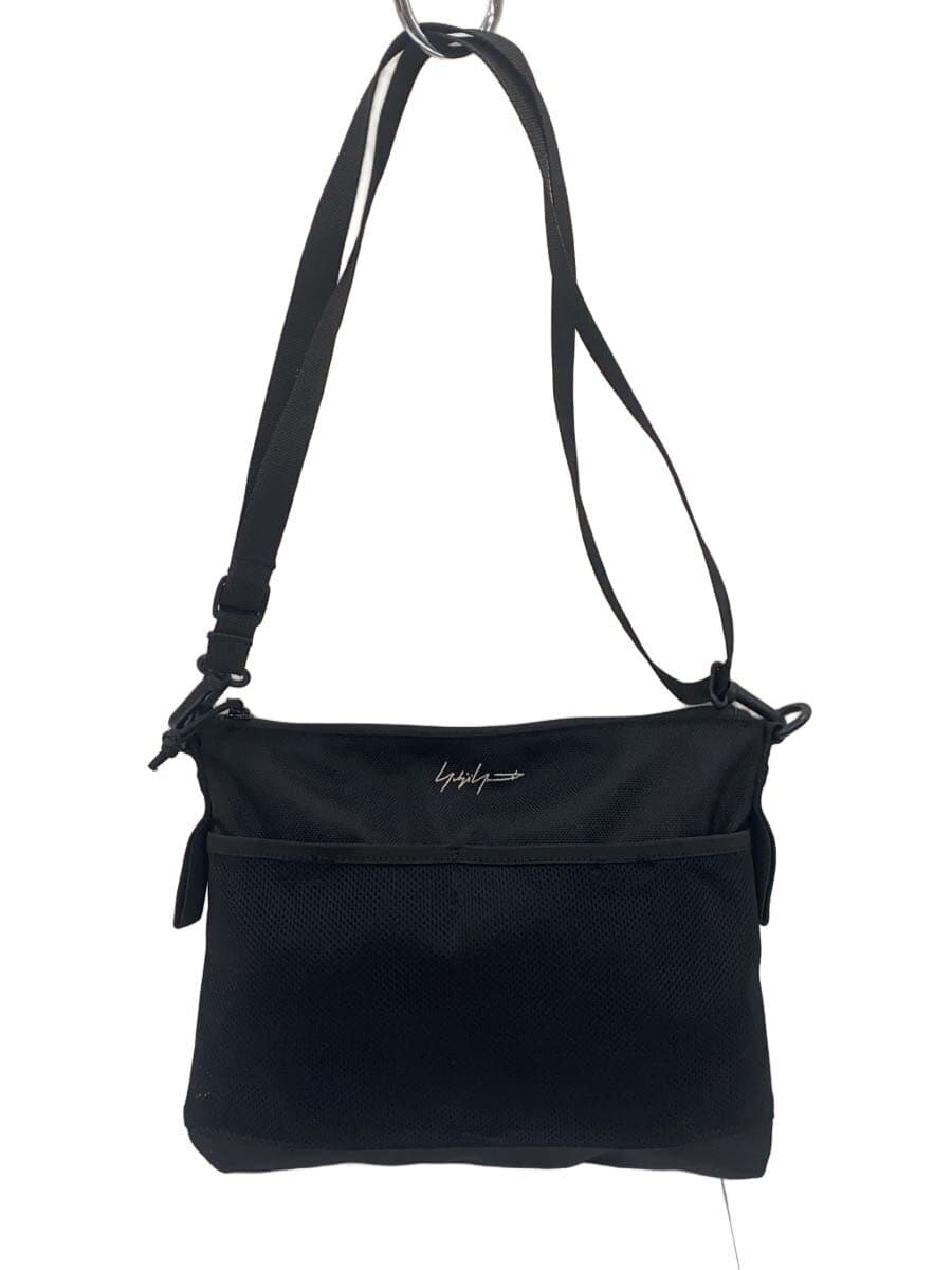 yohji yamamoto POUR HOMME20SS YY Signature Logo Shoulder Bag Polyester BLK Solid HN-I45