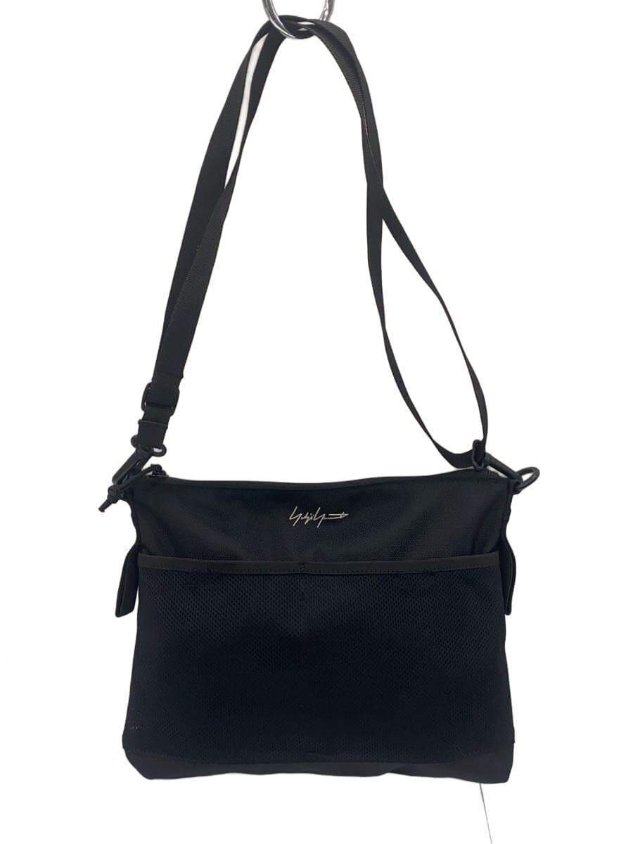 yohji yamamoto POUR HOMME20SS YY Signature Logo Shoulder Bag Polyester BLK Solid HN-I45