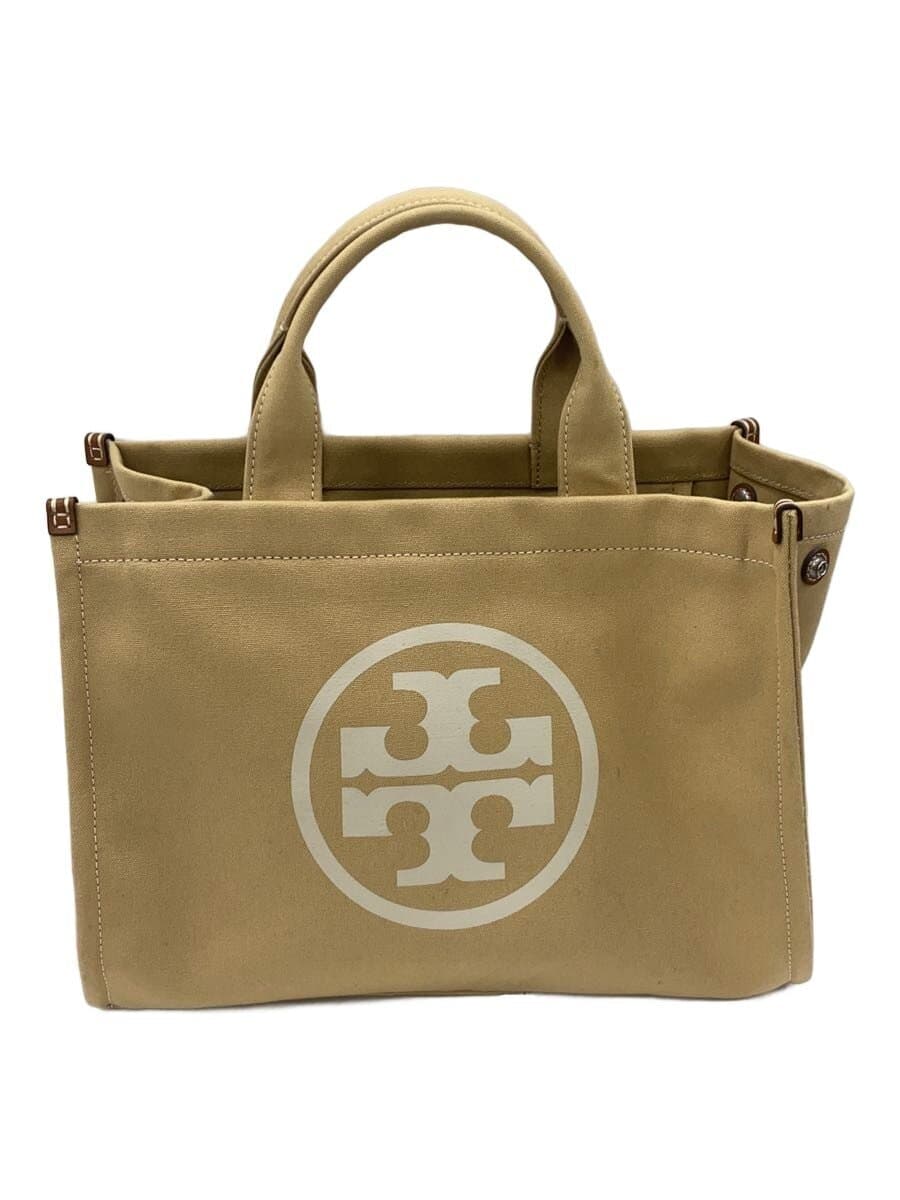 TORY BURCH Handbag Canvas BEG 2-Way