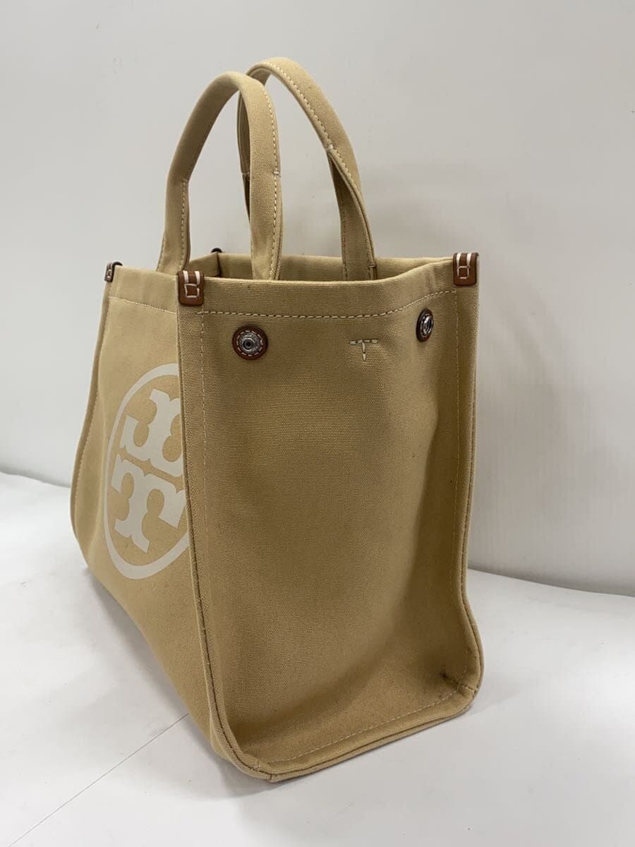 TORY BURCH Handbag Canvas BEG 2-Way 2