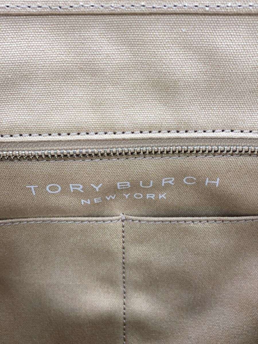TORY BURCH Handbag Canvas BEG 2-Way 5