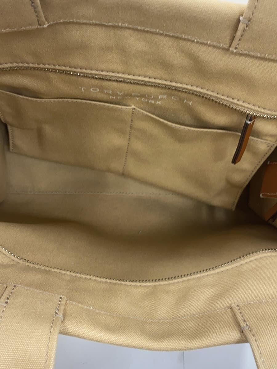 TORY BURCH Handbag Canvas BEG 2-Way 6