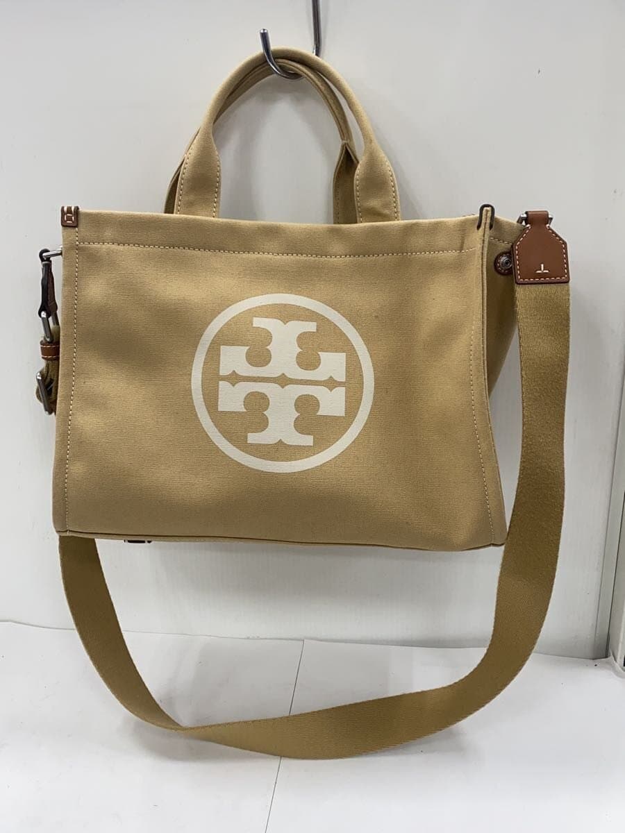TORY BURCH Handbag Canvas BEG 2-Way 7