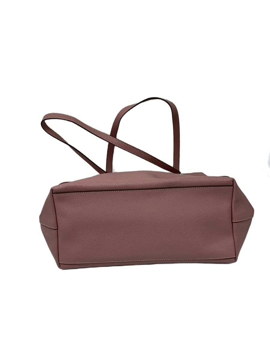 COACH tote bag leather PNK solid color F58846 4