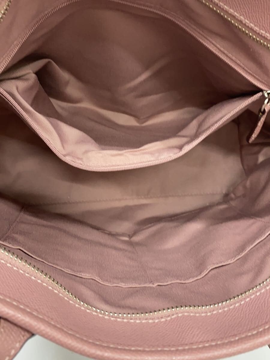 COACH tote bag leather PNK solid color F58846 6