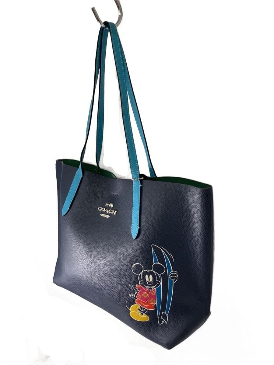 COACH × Disney Surf Pattern Tote Bag -- NVY 3712 Mickey Mouse 2