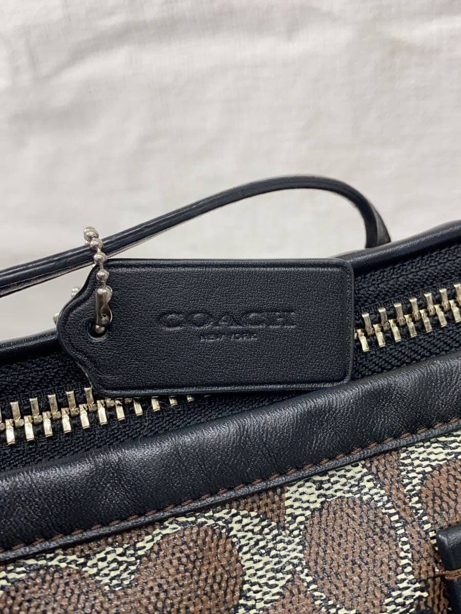 COACH Taxi Tote Bag Signature Camo Canvas PVC BRW All-over Pattern 35504 5