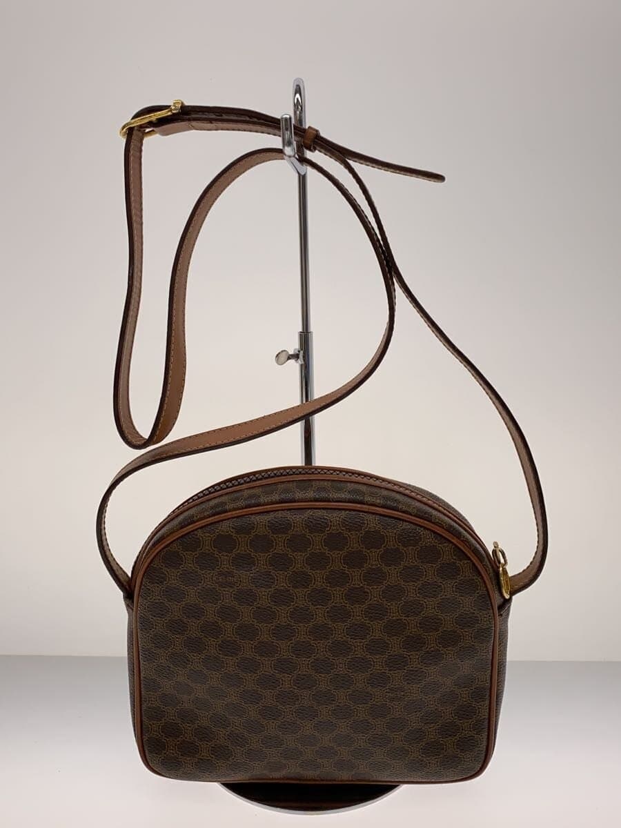 CELINE Shoulder Bag BRW All Over Pattern Macadam 3