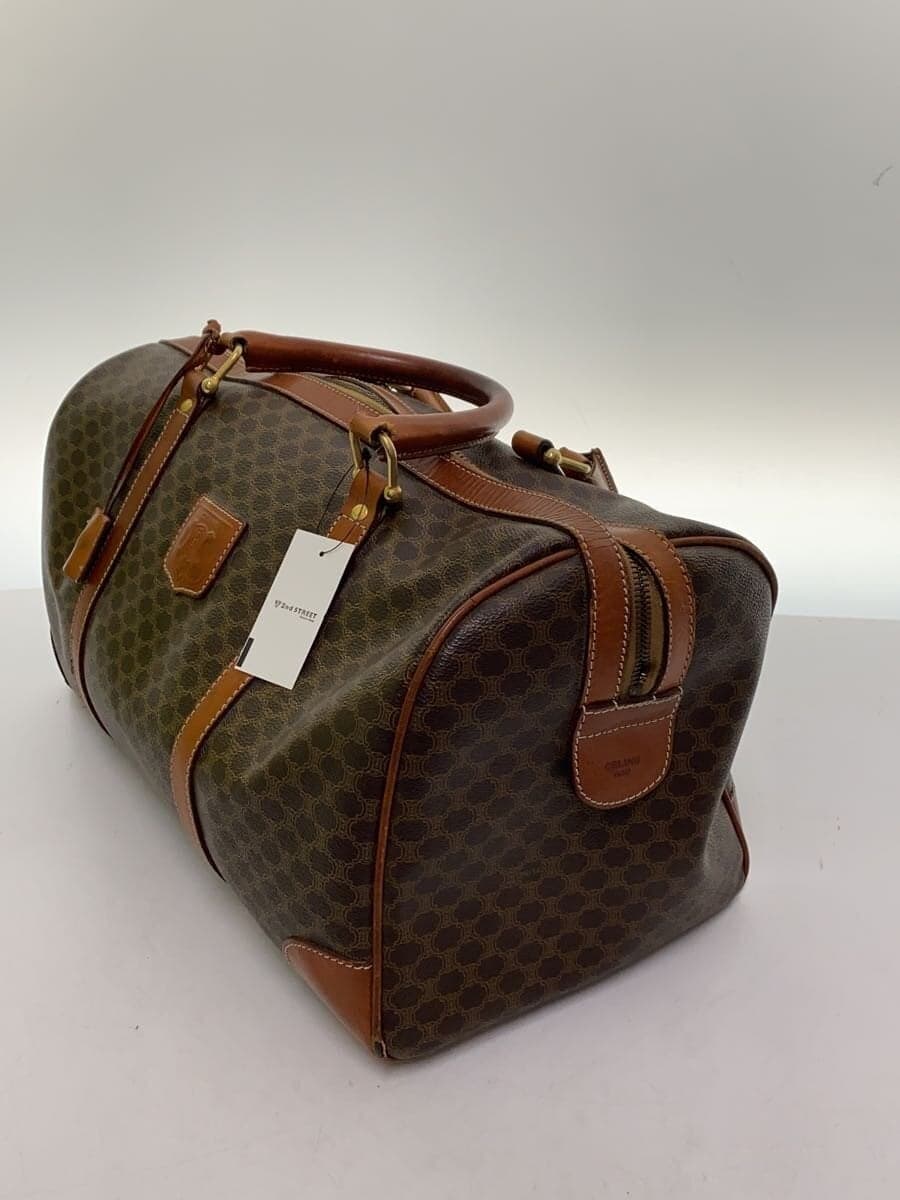 CELINE Boston Bag Leather BRW All Over Pattern 2