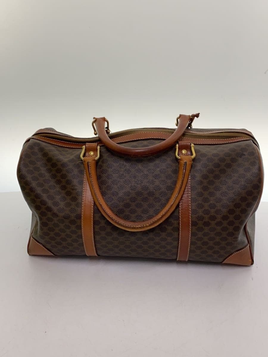 CELINE Boston Bag Leather BRW All Over Pattern 3