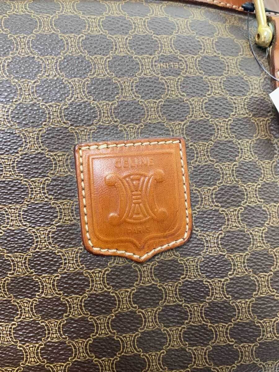CELINE Boston Bag Leather BRW All Over Pattern 5