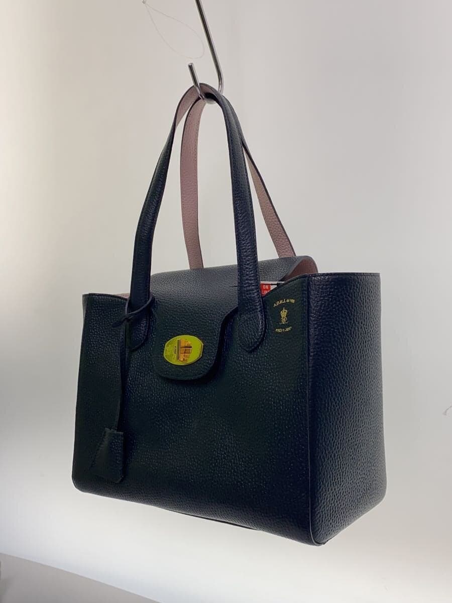 A.D.M.J. Tote Bag Leather NVY 2