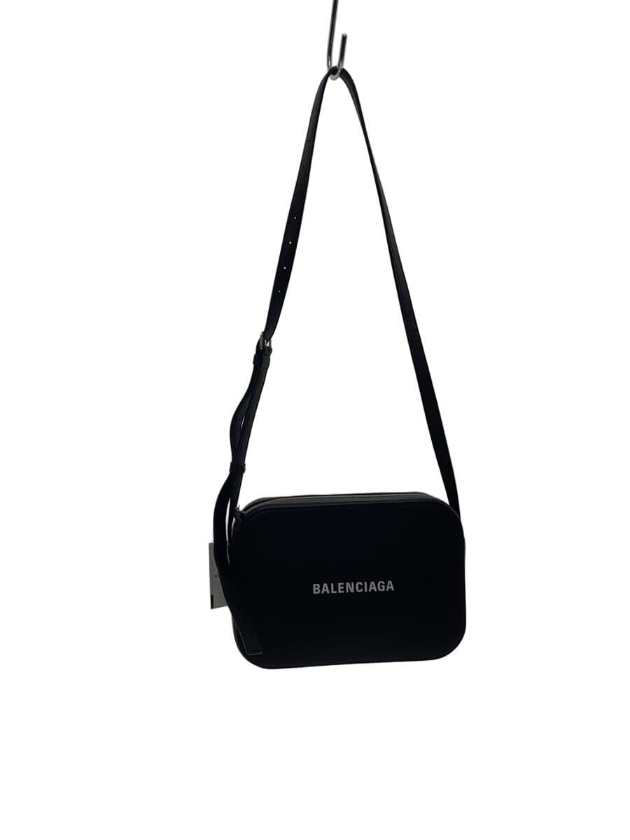 BALENCIAGA Shoulder Bag Leather BLK 552370