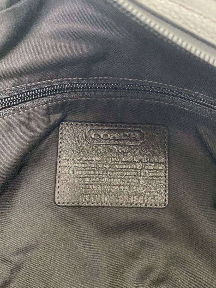 COACH Bag Leather Black Solid Color 70468 5