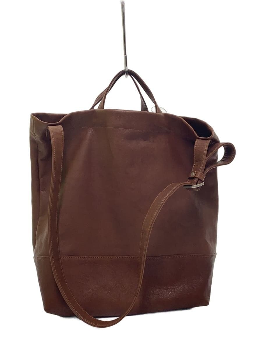 SLOW&CO Shoulder Bag Leather BRW Plain