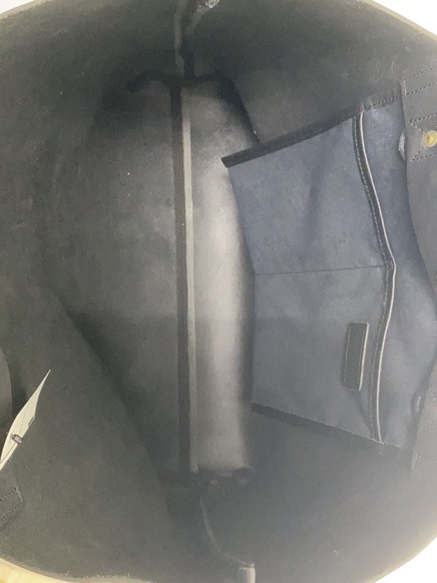 SLOW&CO Tote Bag Leather Black Plain 6