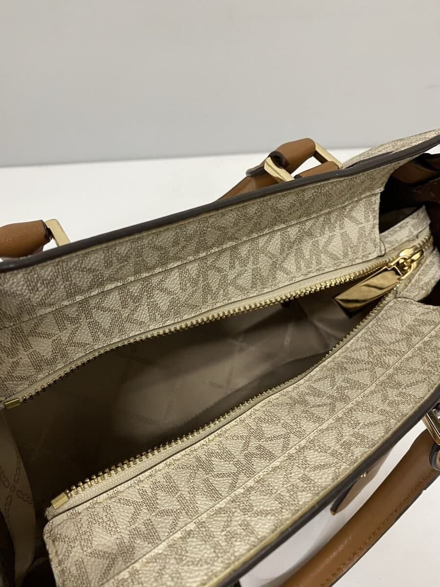 MICHAEL KORS Shoulder Bag Leather CRM All Over Pattern 30F9G0HS1B With Stain 6