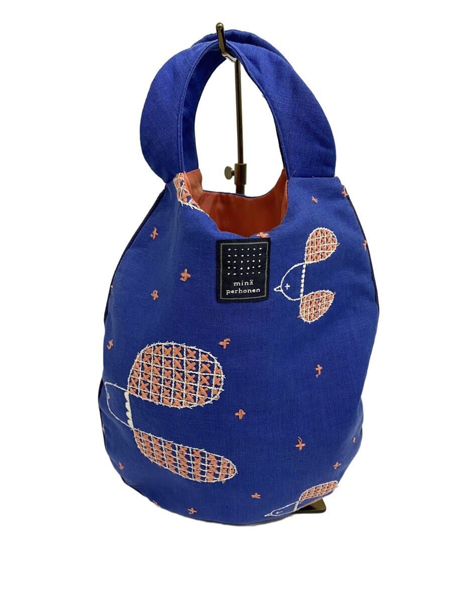 mina perhonen handbag linen BLU