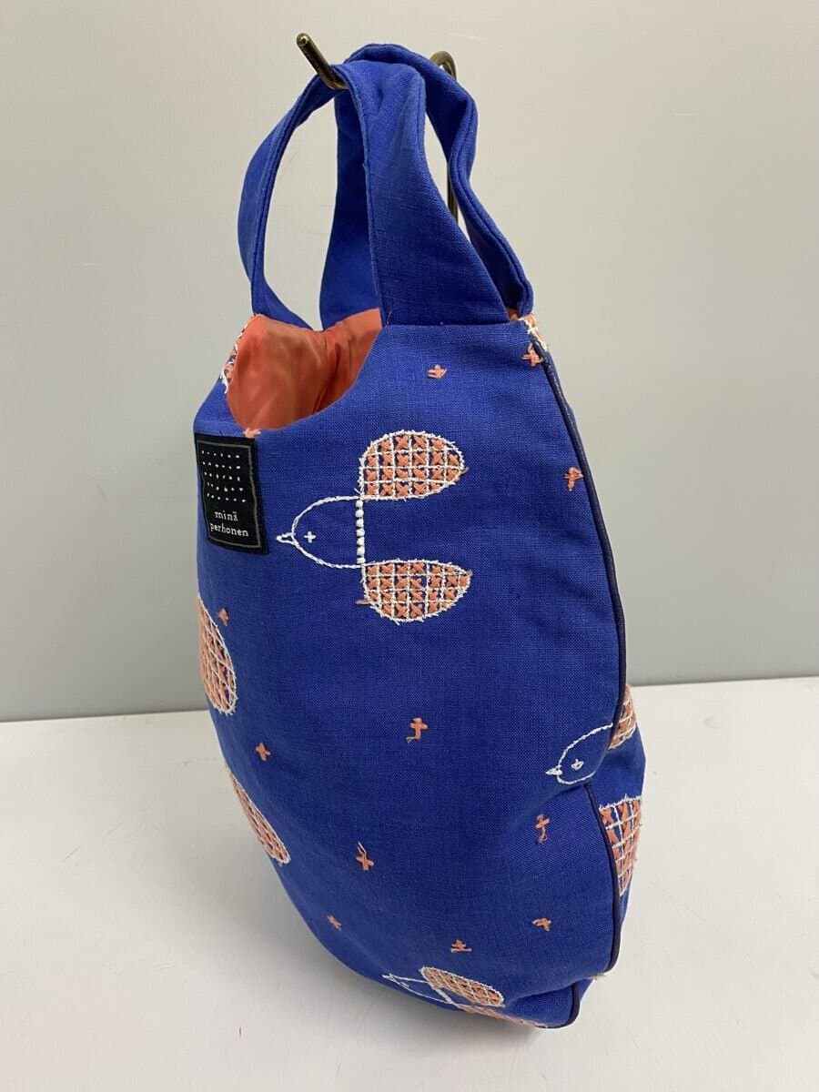 mina perhonen handbag linen BLU 2