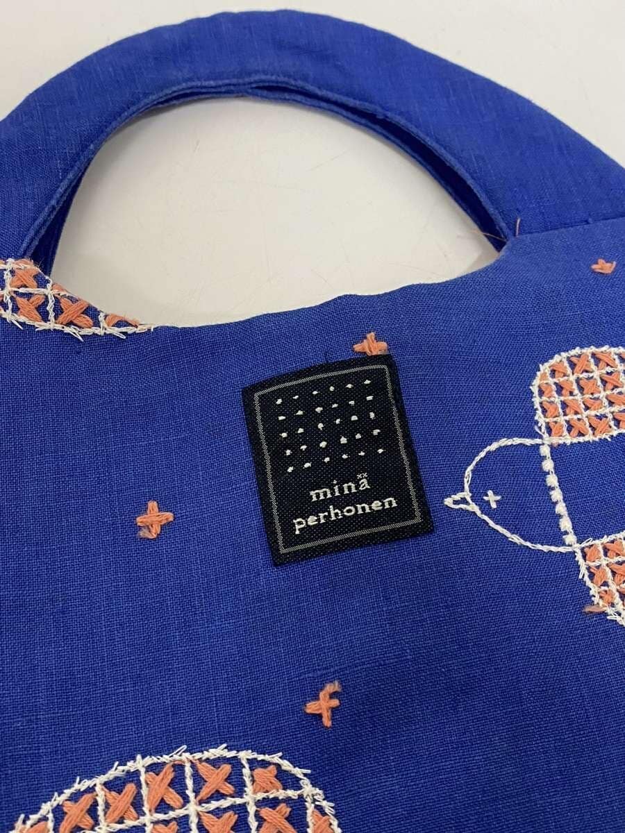 mina perhonen handbag linen BLU 6