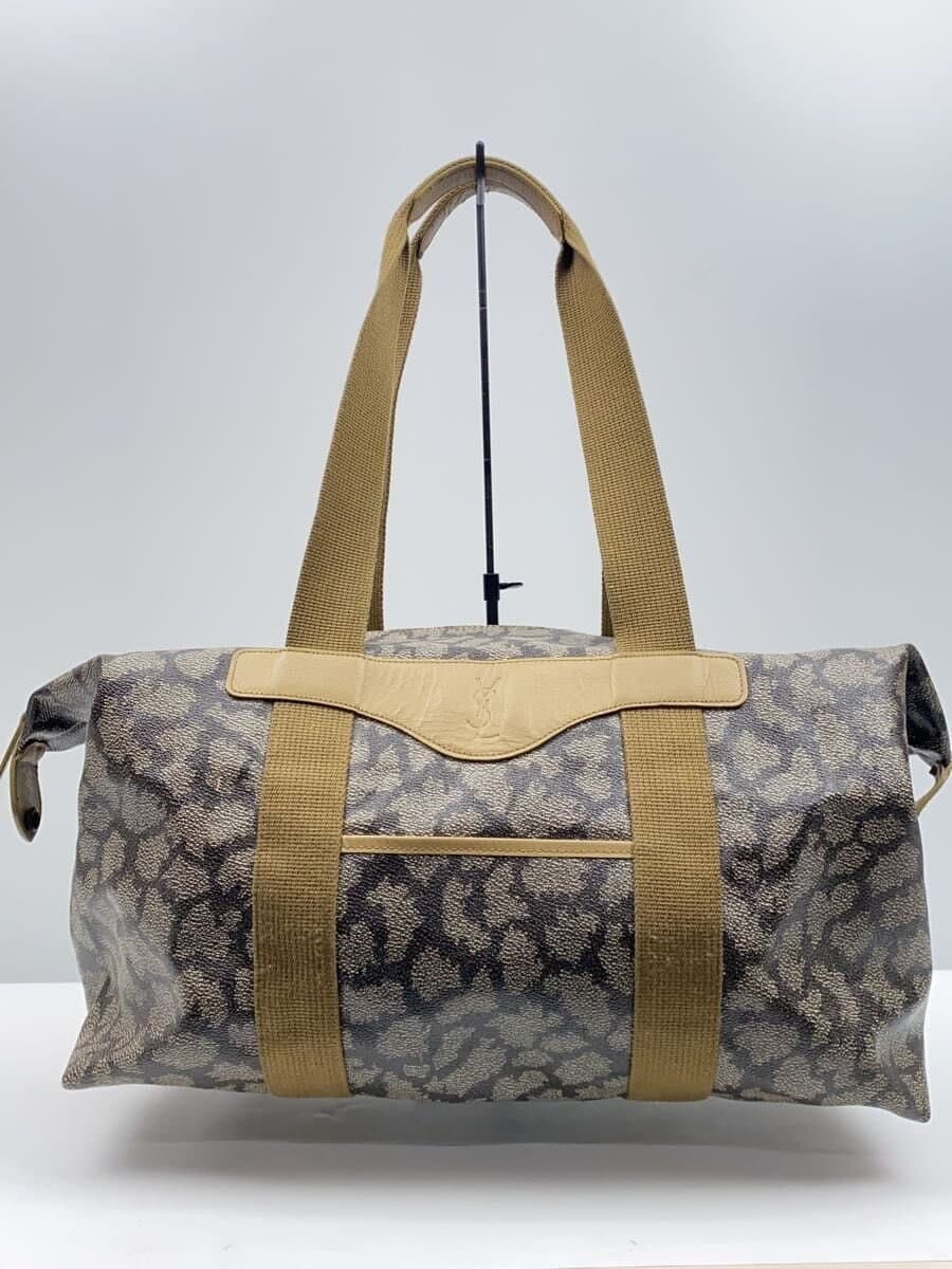 YVES SAINT LAURENT Boston Bag PVC BRW Animal 3