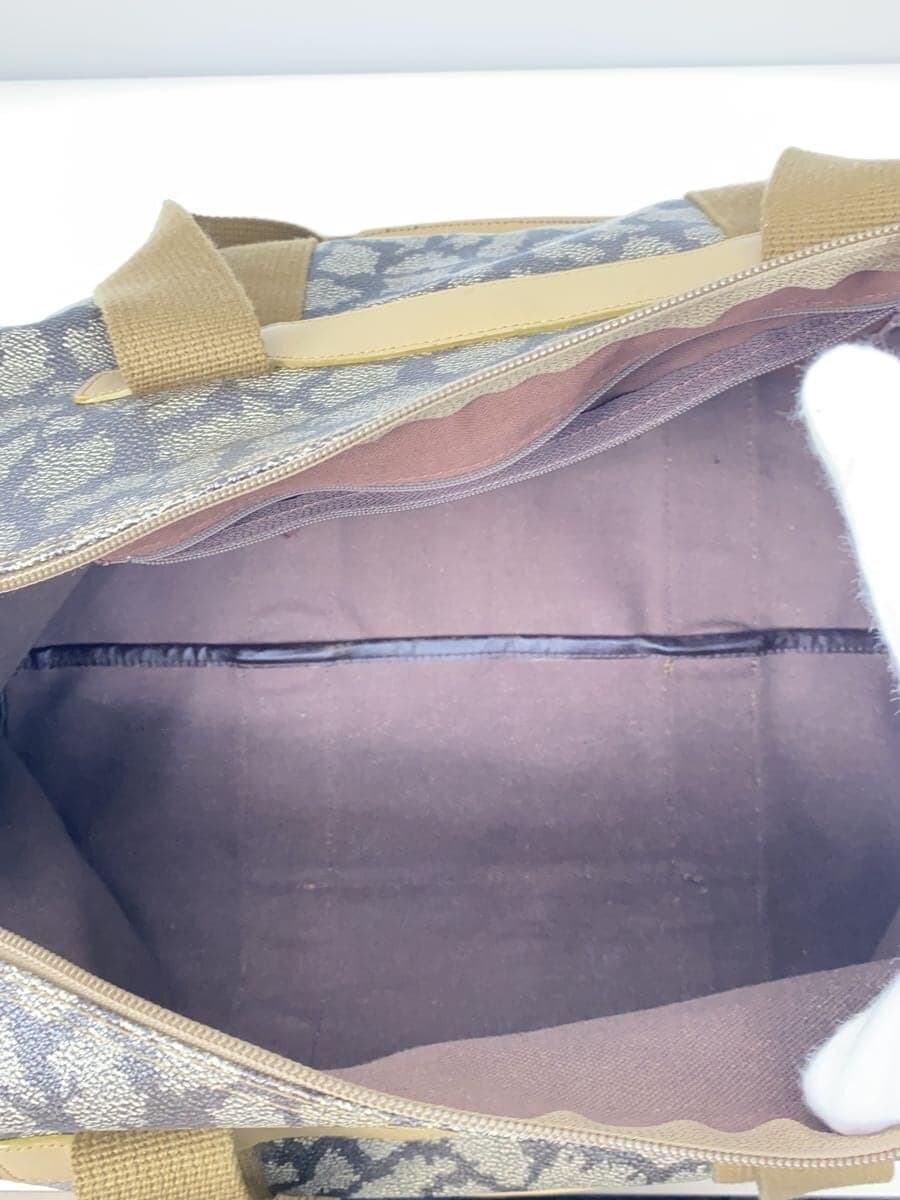 YVES SAINT LAURENT Boston Bag PVC BRW Animal 6