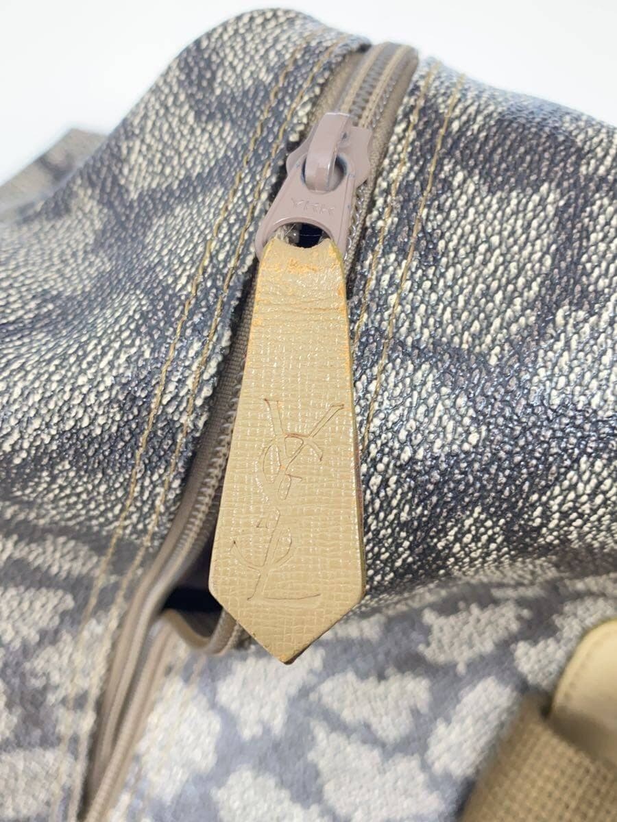 YVES SAINT LAURENT Boston Bag PVC BRW Animal 9