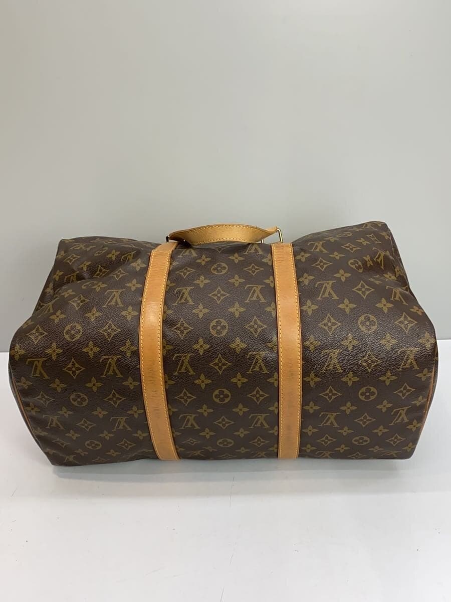 LOUIS VUITTON Keepall 45_Monogram Canvas PVC BRW 4