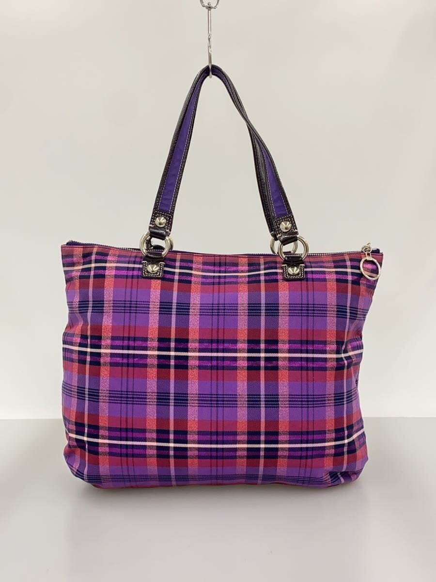 COACH Tote Bag_Poppy_Check Canvas PUP Check 15886 3