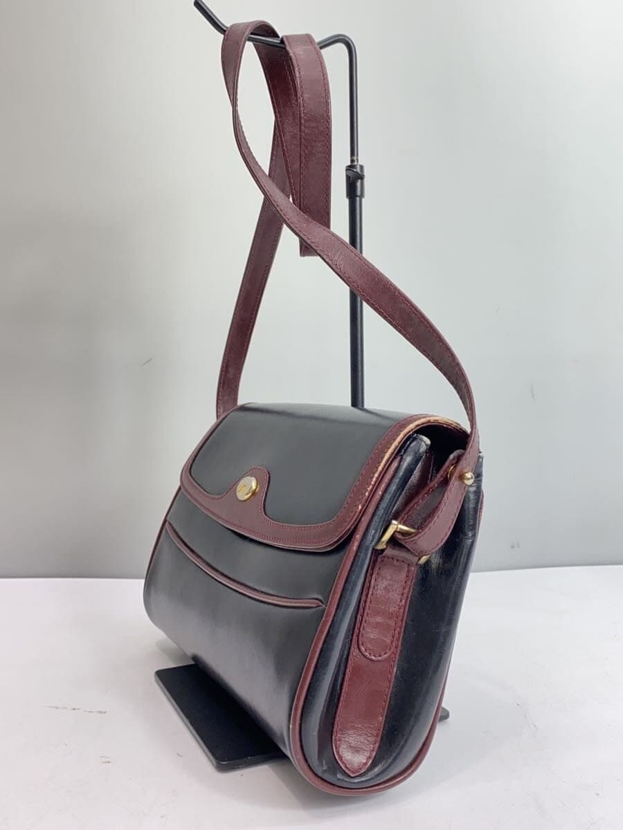 GUCCI Shoulder Bag Leather BLK Solid 2