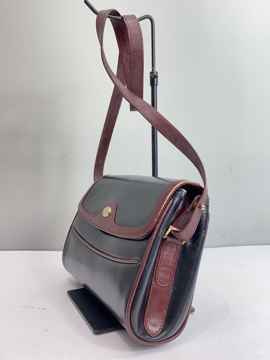 GUCCI Shoulder Bag Leather BLK Solid 2