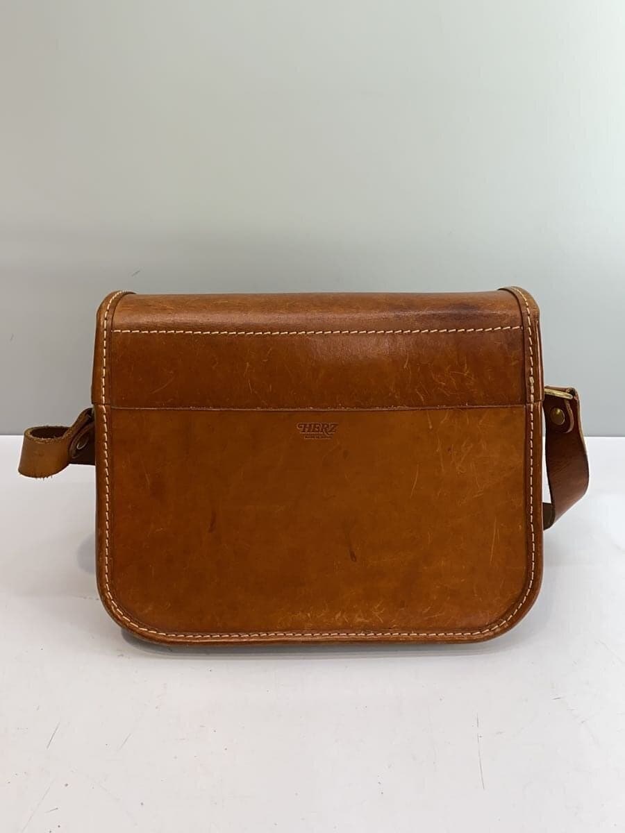 HERZ Shoulder Bag Leather BRW Solid 3